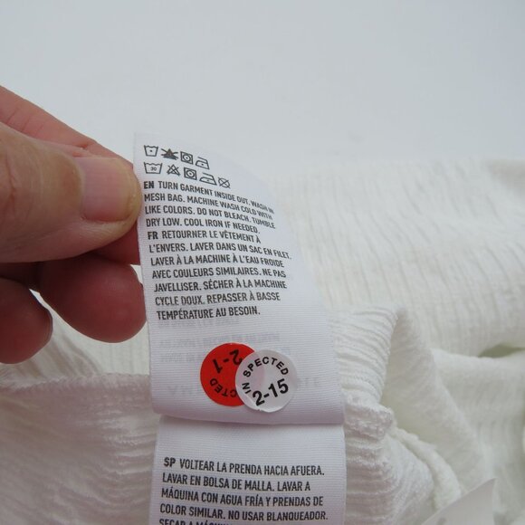 American Eagle Shirt Womens Size Small White One Shoulder Ribbed Crop Top New - Picture 7 of 8